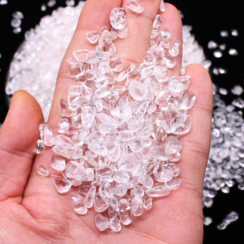 Clear quartz chip stone 30$/kg