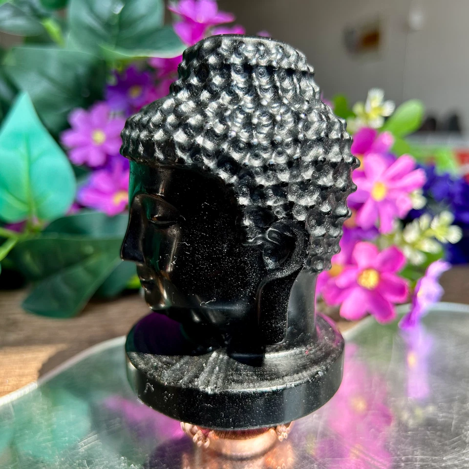 High Quality HandCarved Crystal Buddha Head Figurines Reiki Quartz Crystal Skull