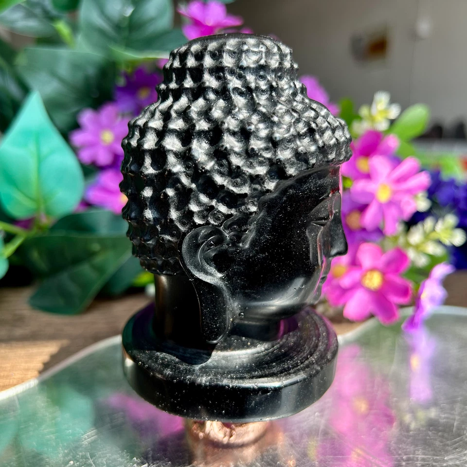 High Quality HandCarved Crystal Buddha Head Figurines Reiki Quartz Crystal Skull