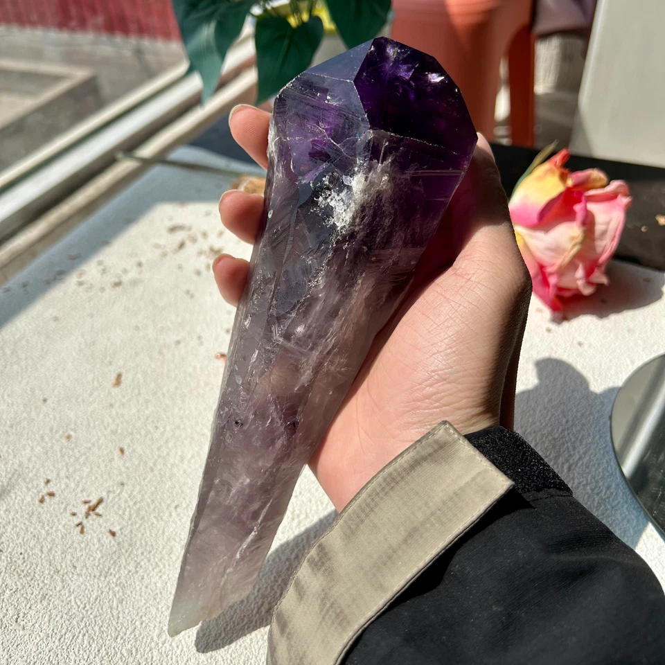 870g Natural Amethyst ROOT Raw Amethyst Wand Point Healing