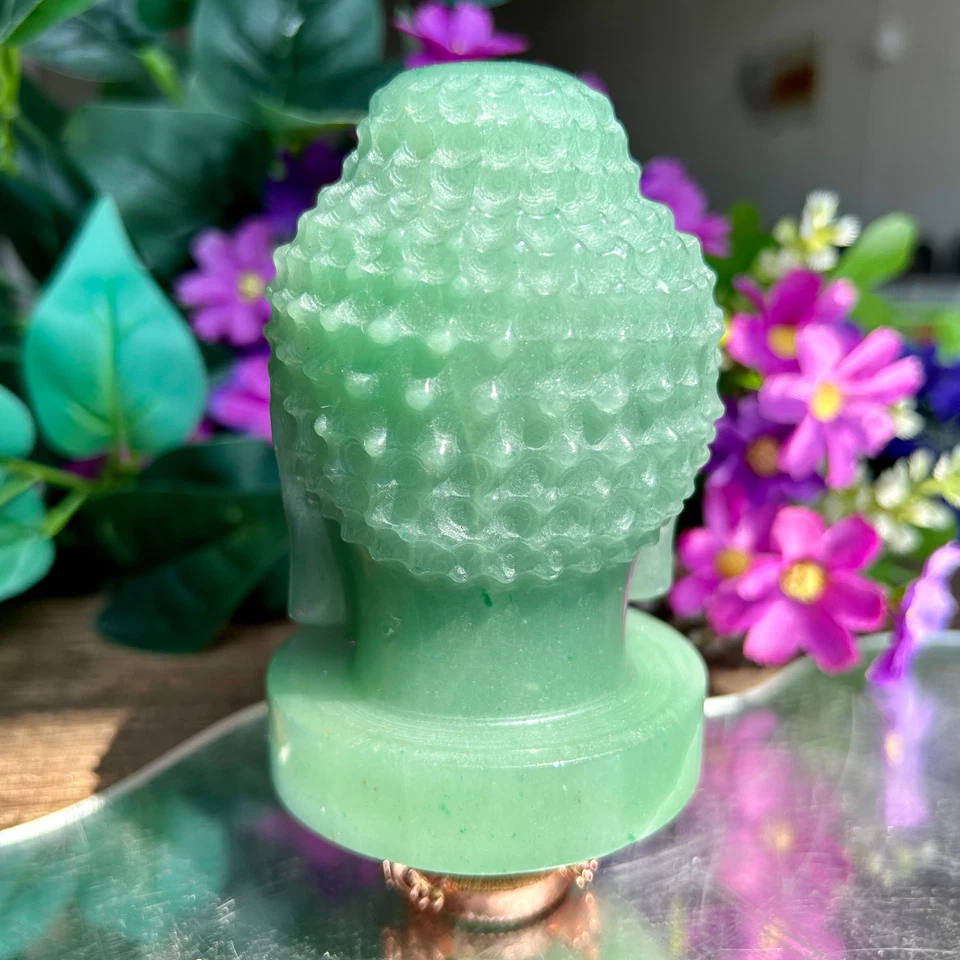 High Quality HandCarved Crystal Buddha Head Figurines Reiki Quartz Crystal Skull