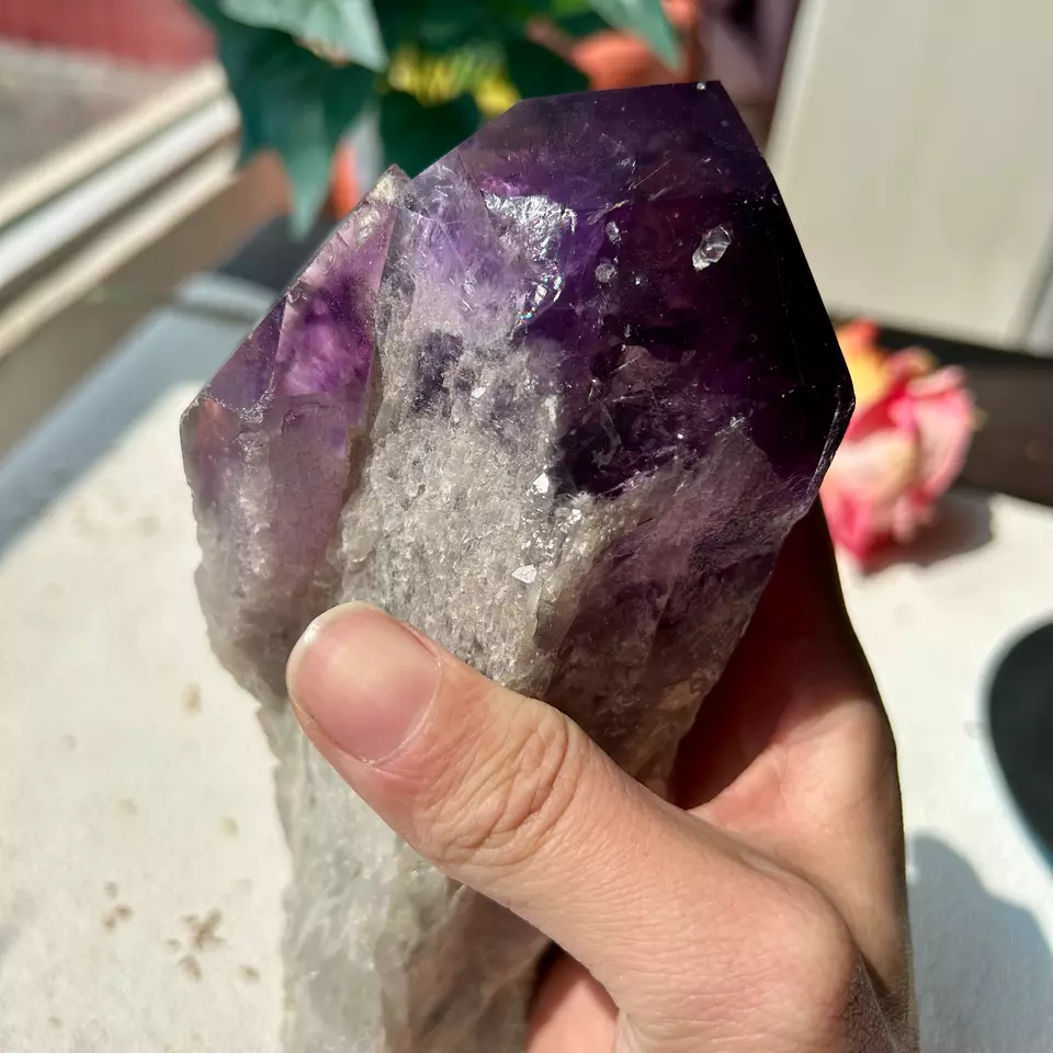 1090g Natural Amethyst ROOT Raw Amethyst Wand Point Healing