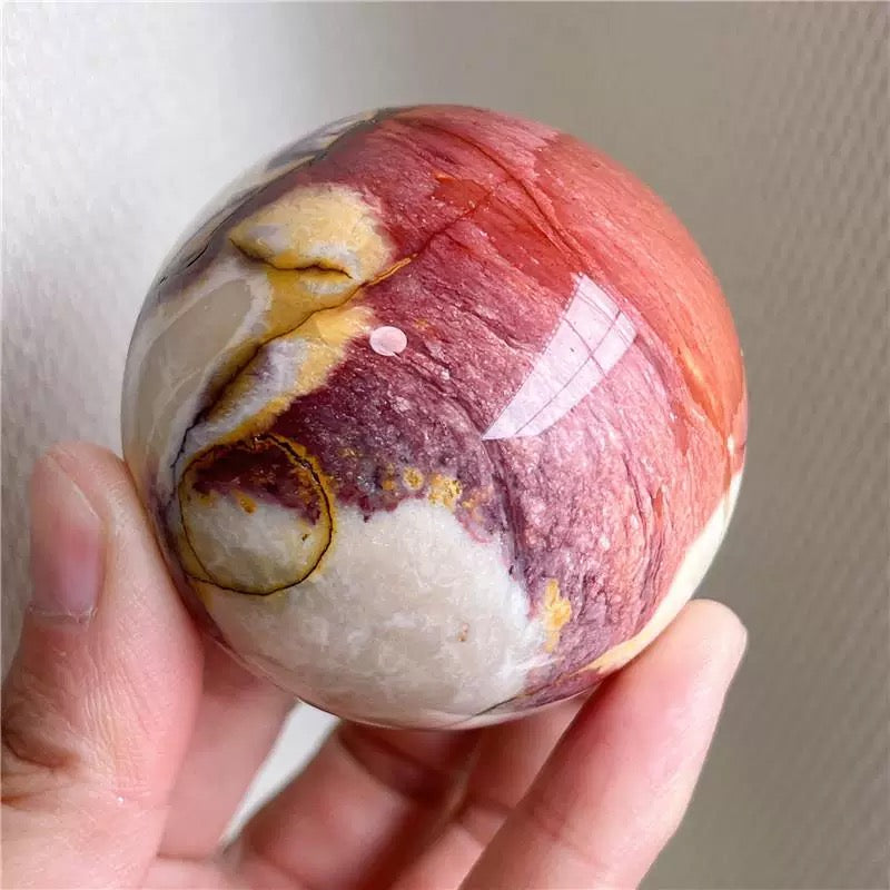 Natural Mookite Jasper Quartz Crystal Sphere