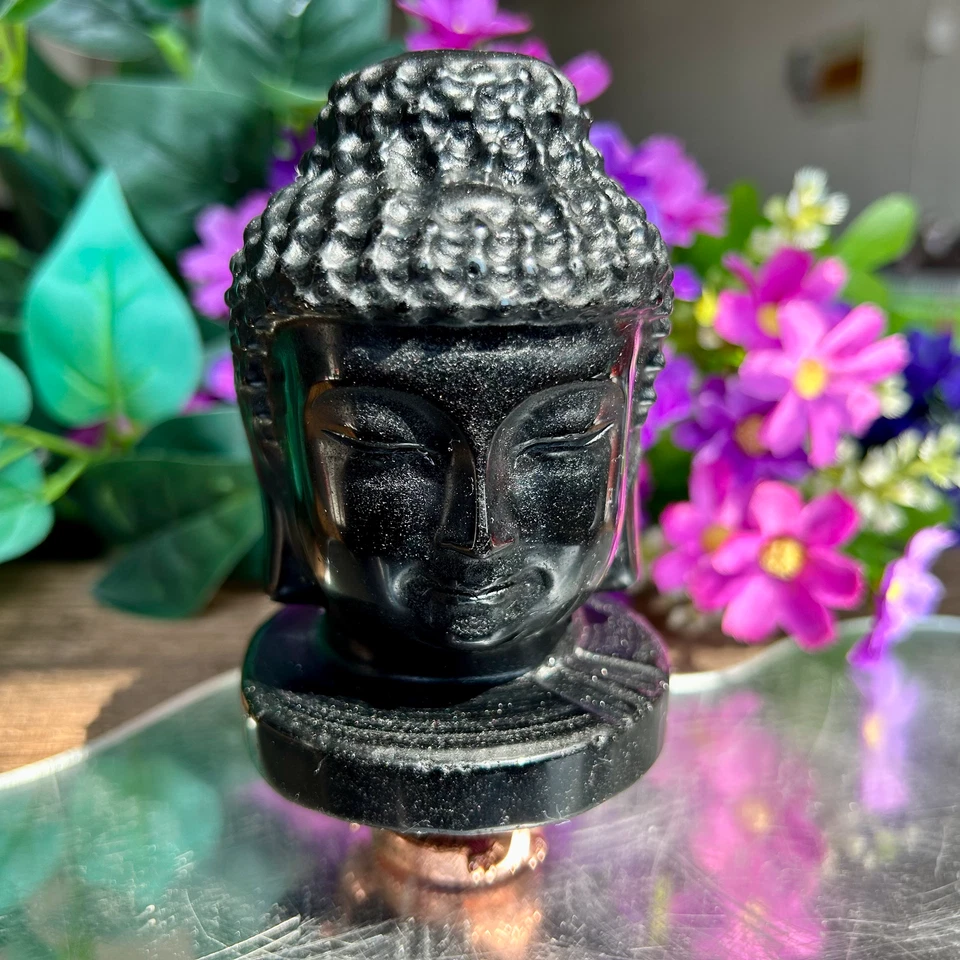 High Quality HandCarved Crystal Buddha Head Figurines Reiki Quartz Crystal Skull