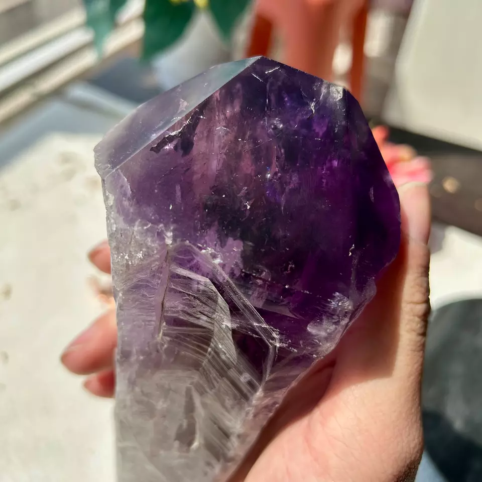 870g Natural Amethyst ROOT Raw Amethyst Wand Point Healing
