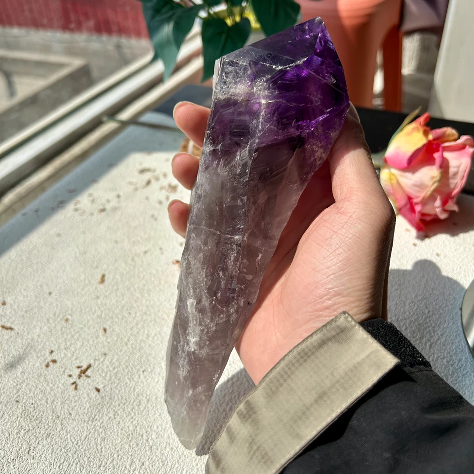 870g Natural Amethyst ROOT Raw Amethyst Wand Point Healing