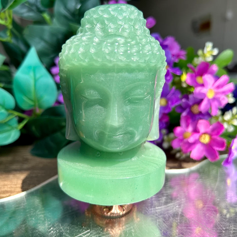 High Quality HandCarved Crystal Buddha Head Figurines Reiki Quartz Crystal Skull