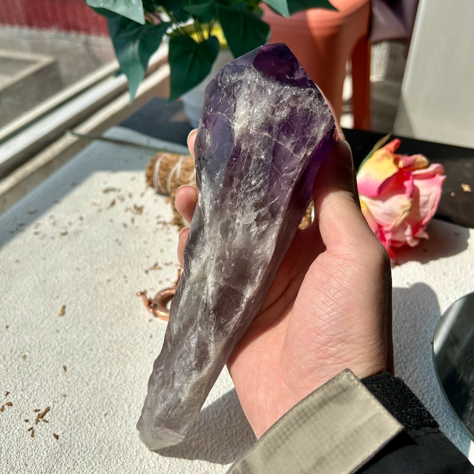 870g Natural Amethyst ROOT Raw Amethyst Wand Point Healing