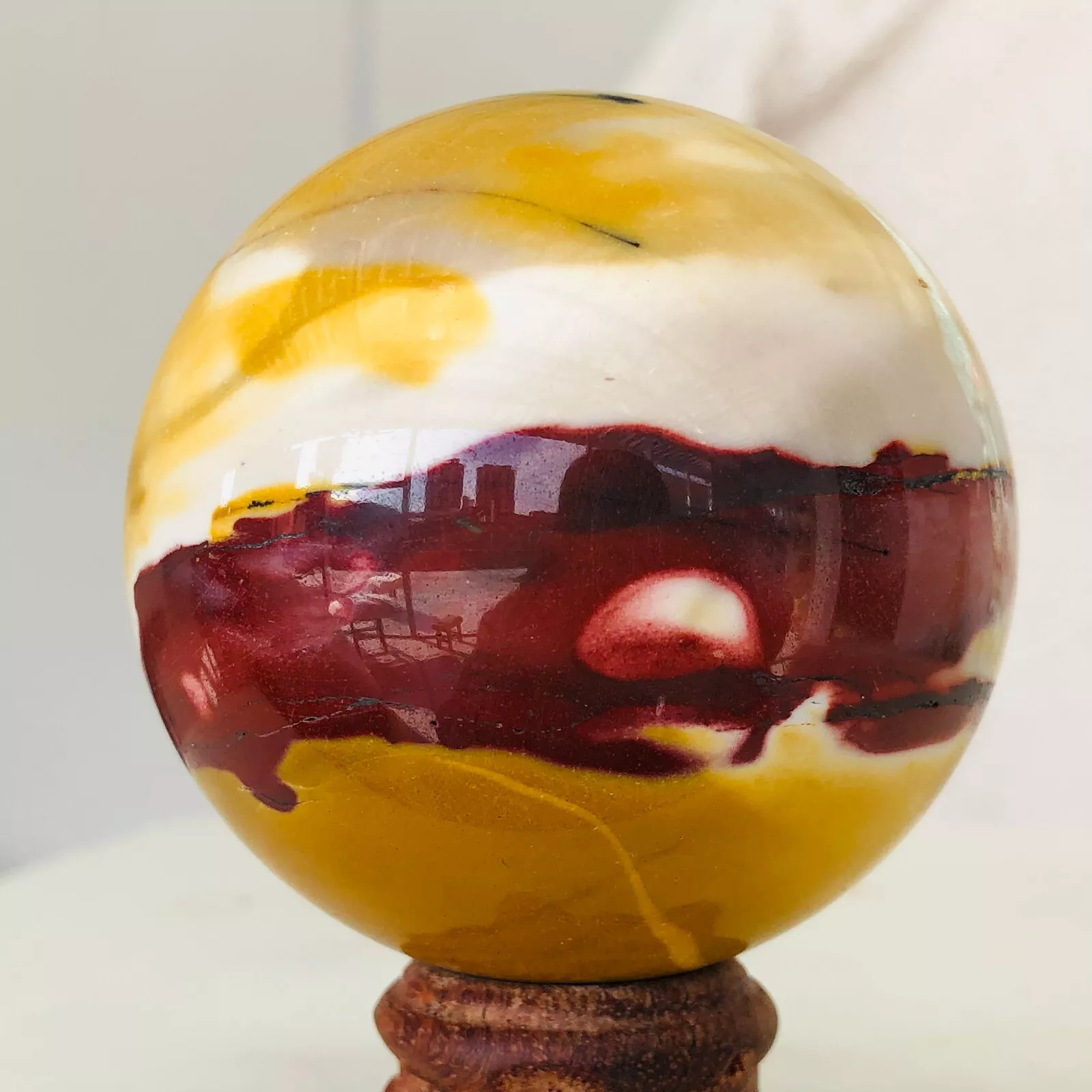 Natural Mookite Jasper Quartz Crystal Sphere