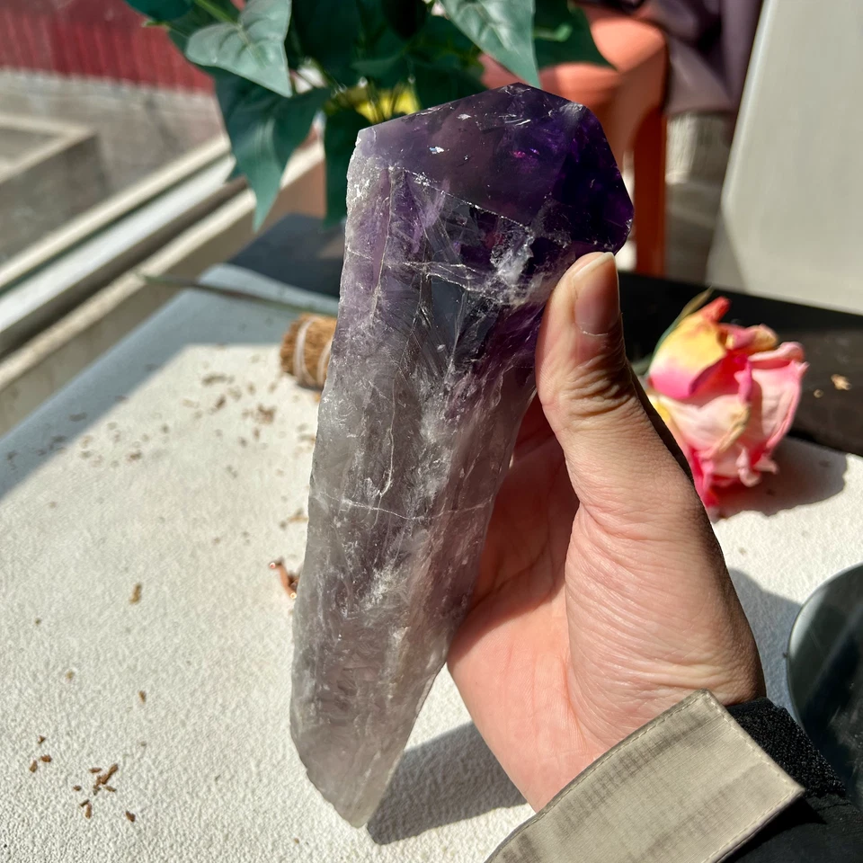 870g Natural Amethyst ROOT Raw Amethyst Wand Point Healing