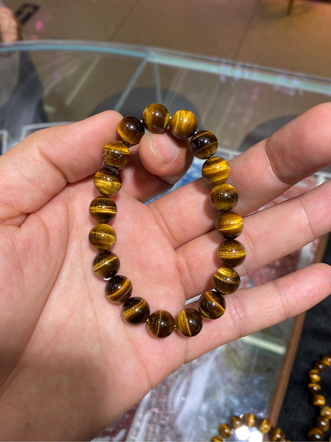 Yellow tiger eye stone bracelet