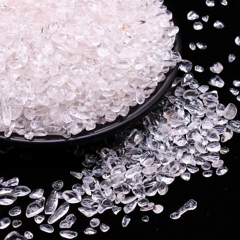 Clear quartz chip stone 30$/kg