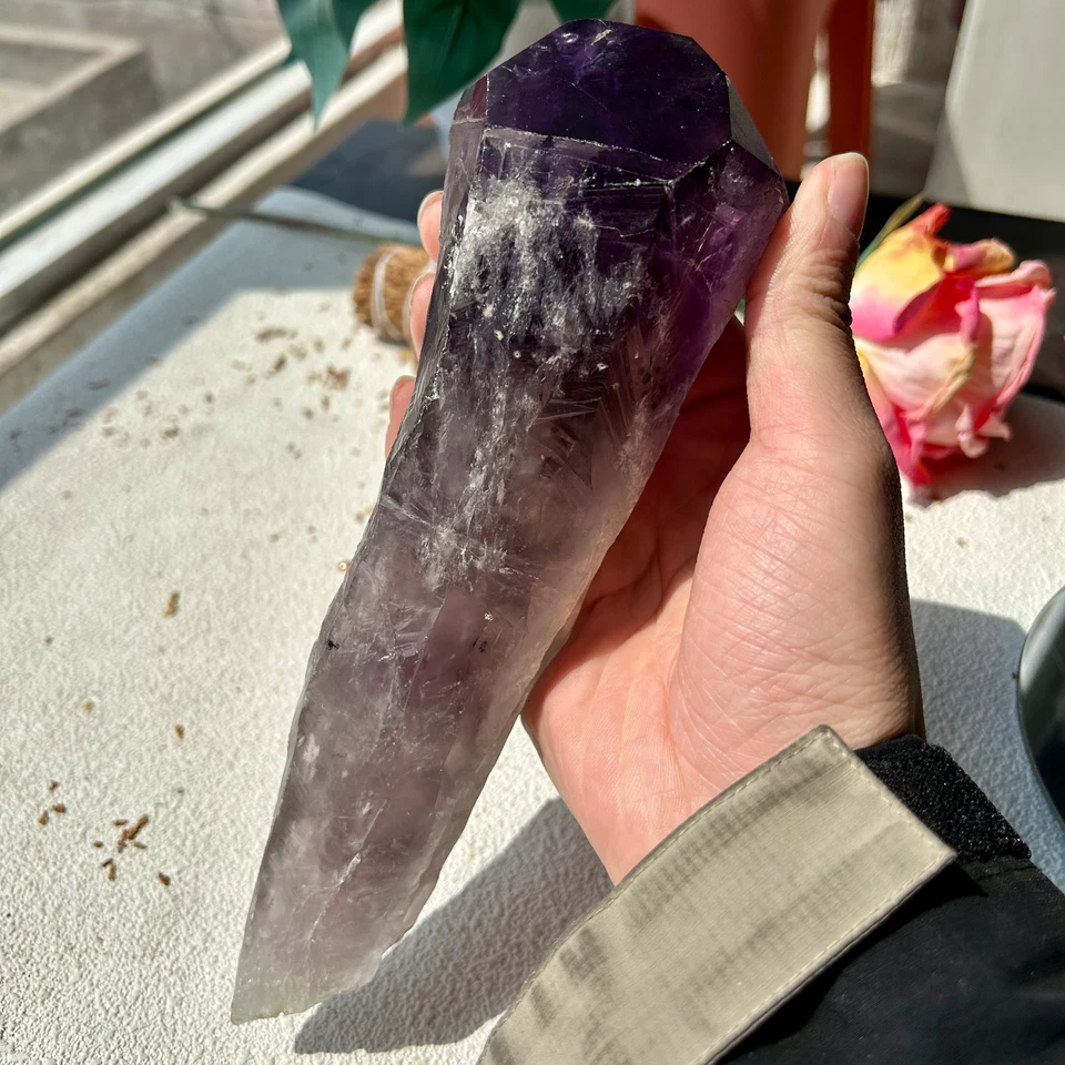 870g Natural Amethyst ROOT Raw Amethyst Wand Point Healing