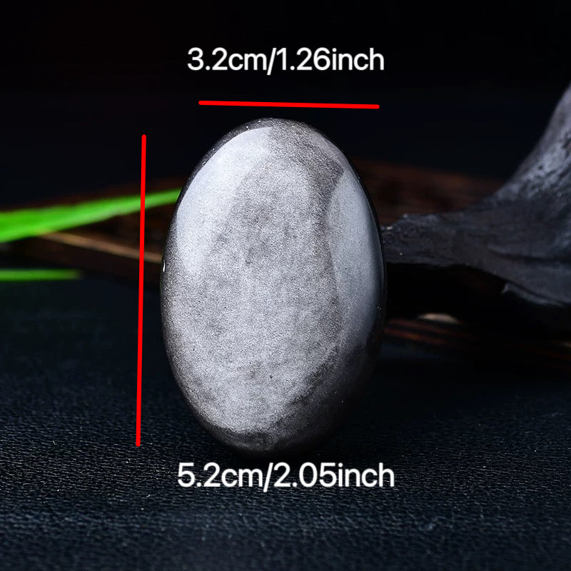 Silver obsidian palm stone 80$/kg