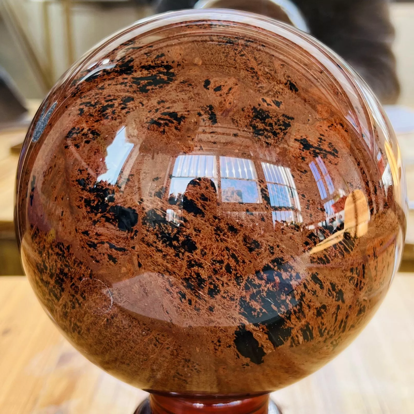 Mahogany Obsidian Sphere