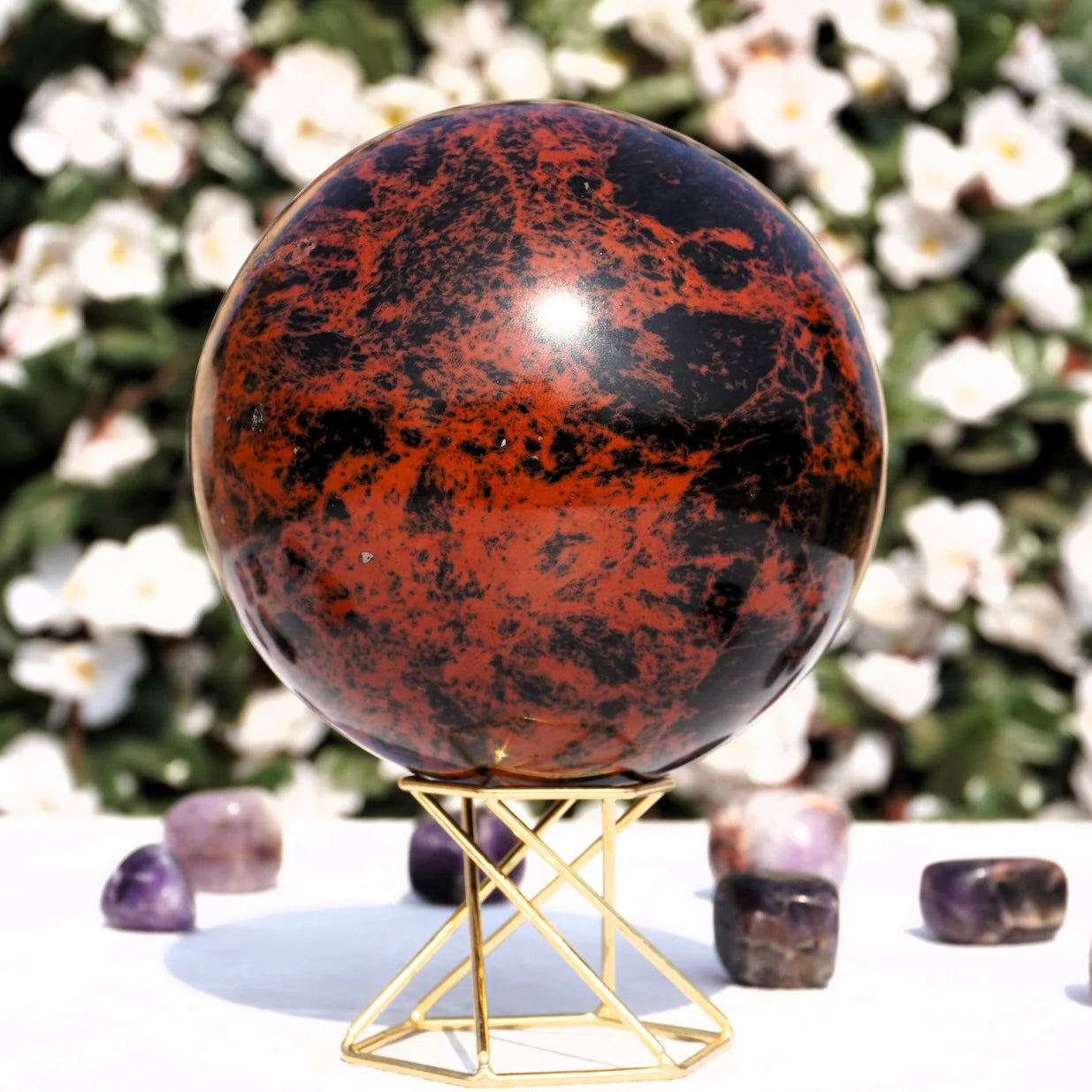 Mahogany Obsidian Sphere