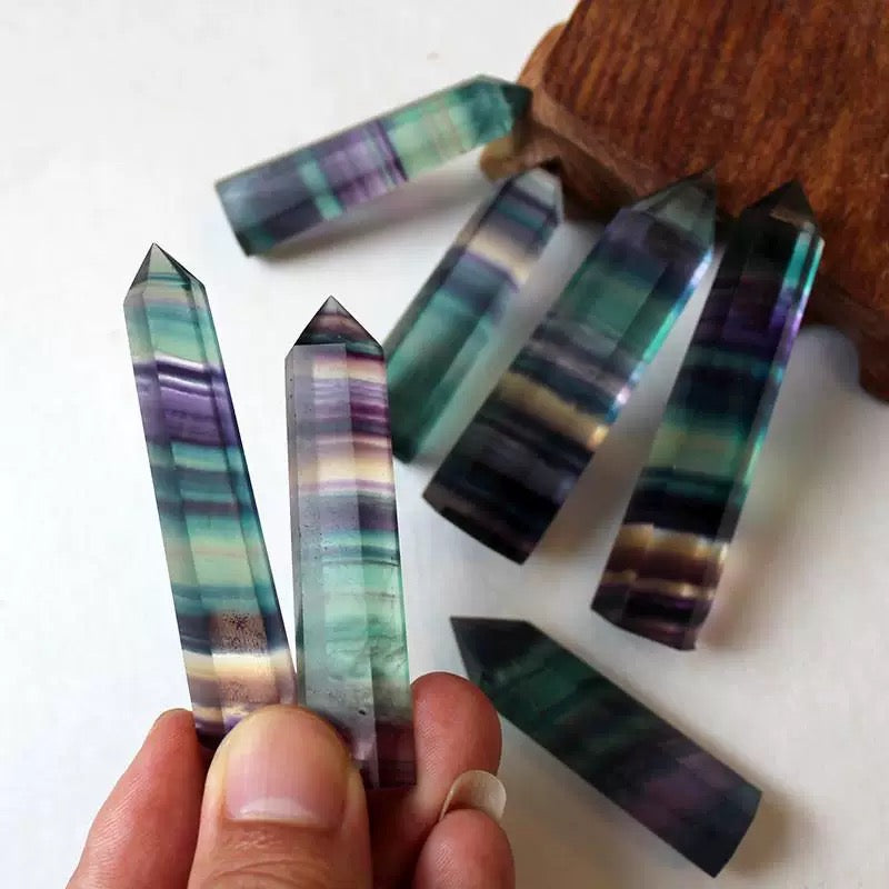 Rainbow fluorite tower 80$/kg
