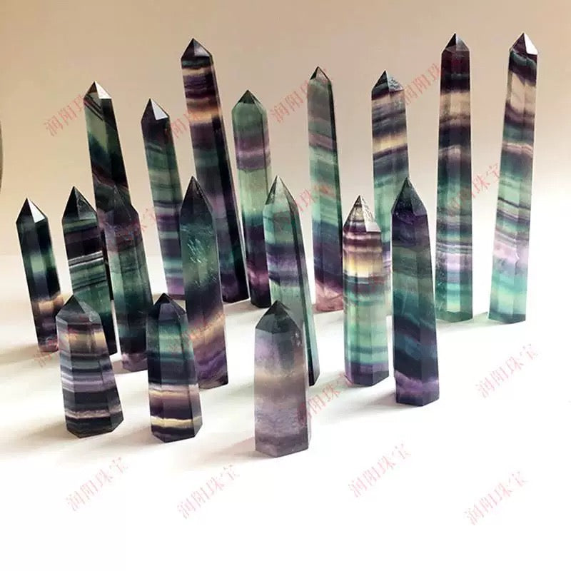 Rainbow fluorite tower 80$/kg