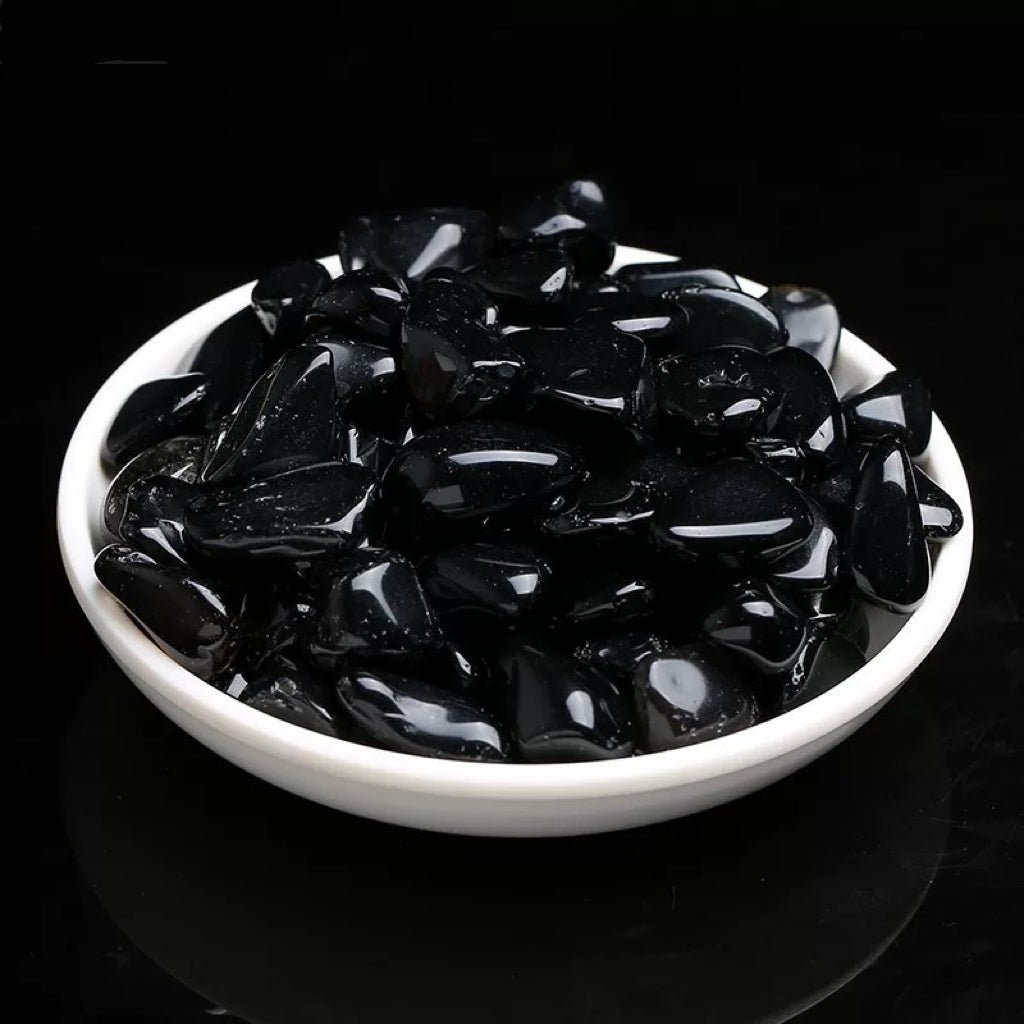 Black obsidian chip stone 15$/kg