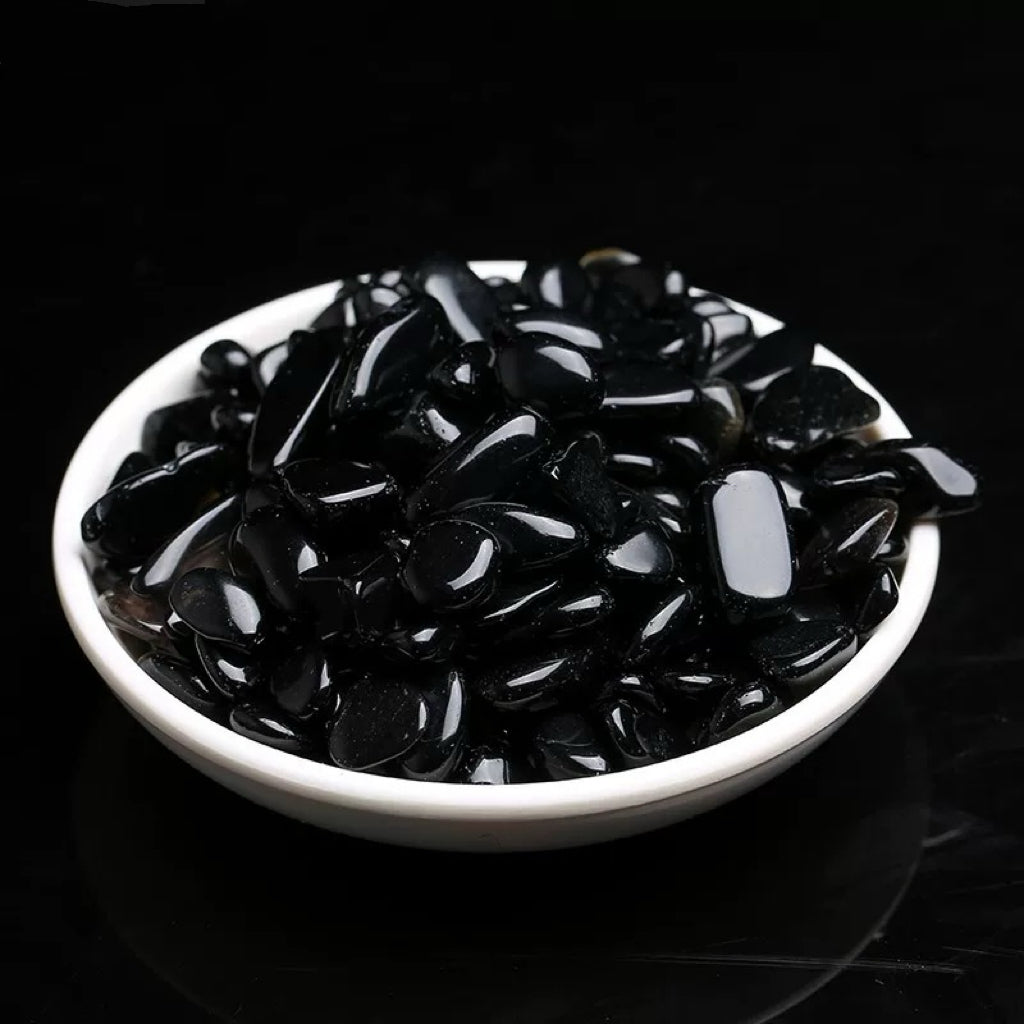 Black obsidian chip stone 15$/kg
