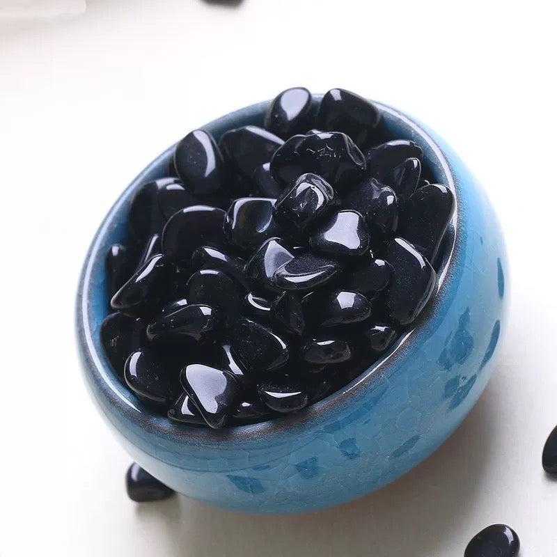 Black obsidian chip stone 15$/kg