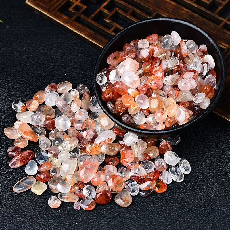 Red fire quartz chip stone 35$/kg
