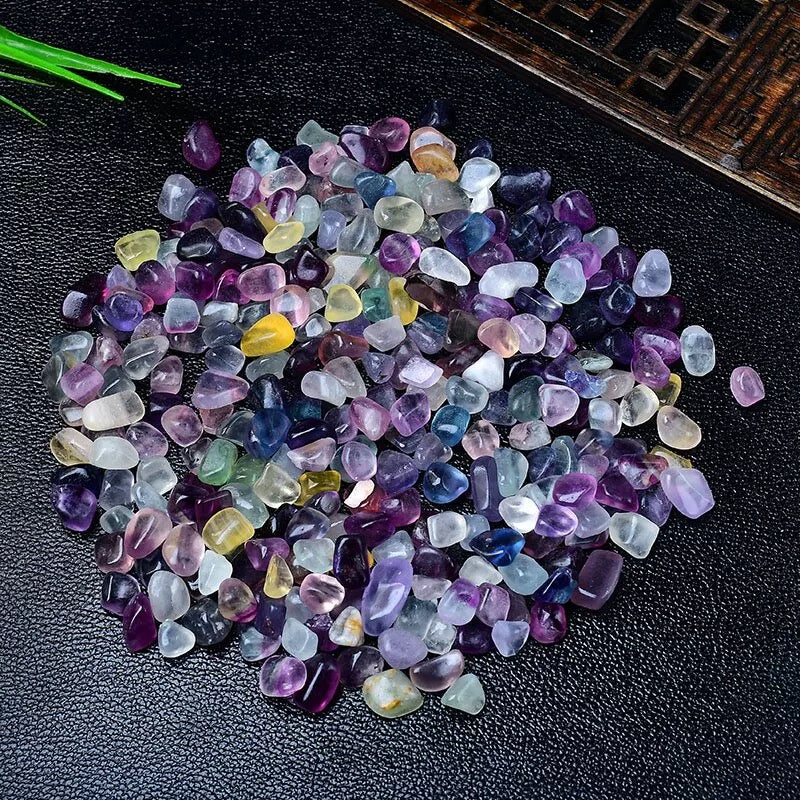 Rainbow fluorite chip stone 30$/kg