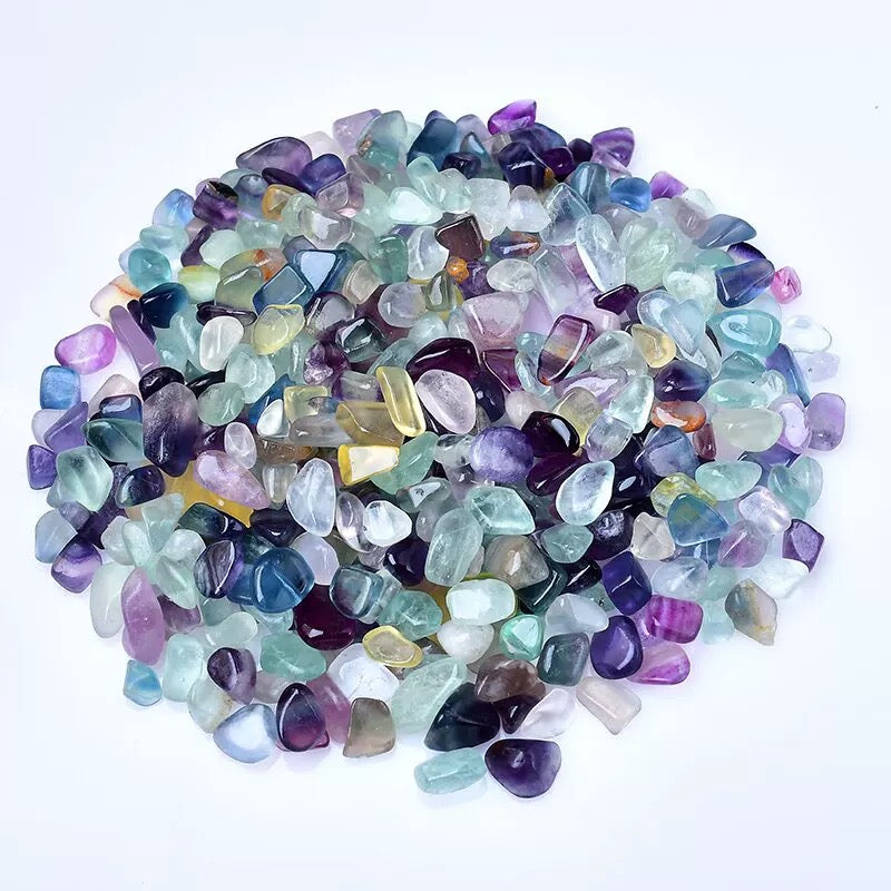 Rainbow fluorite chip stone 30$/kg