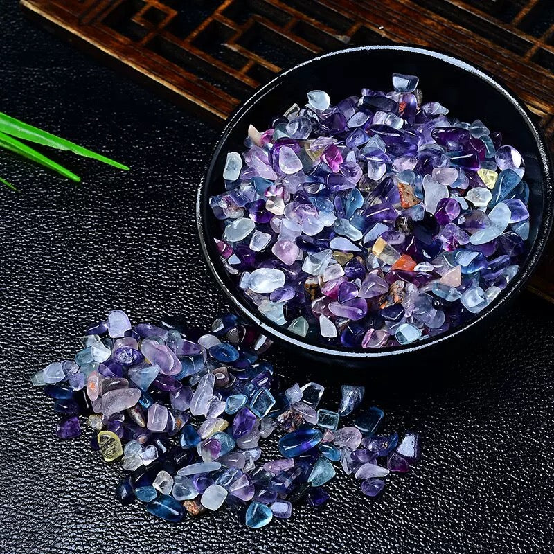 Rainbow fluorite chip stone 30$/kg