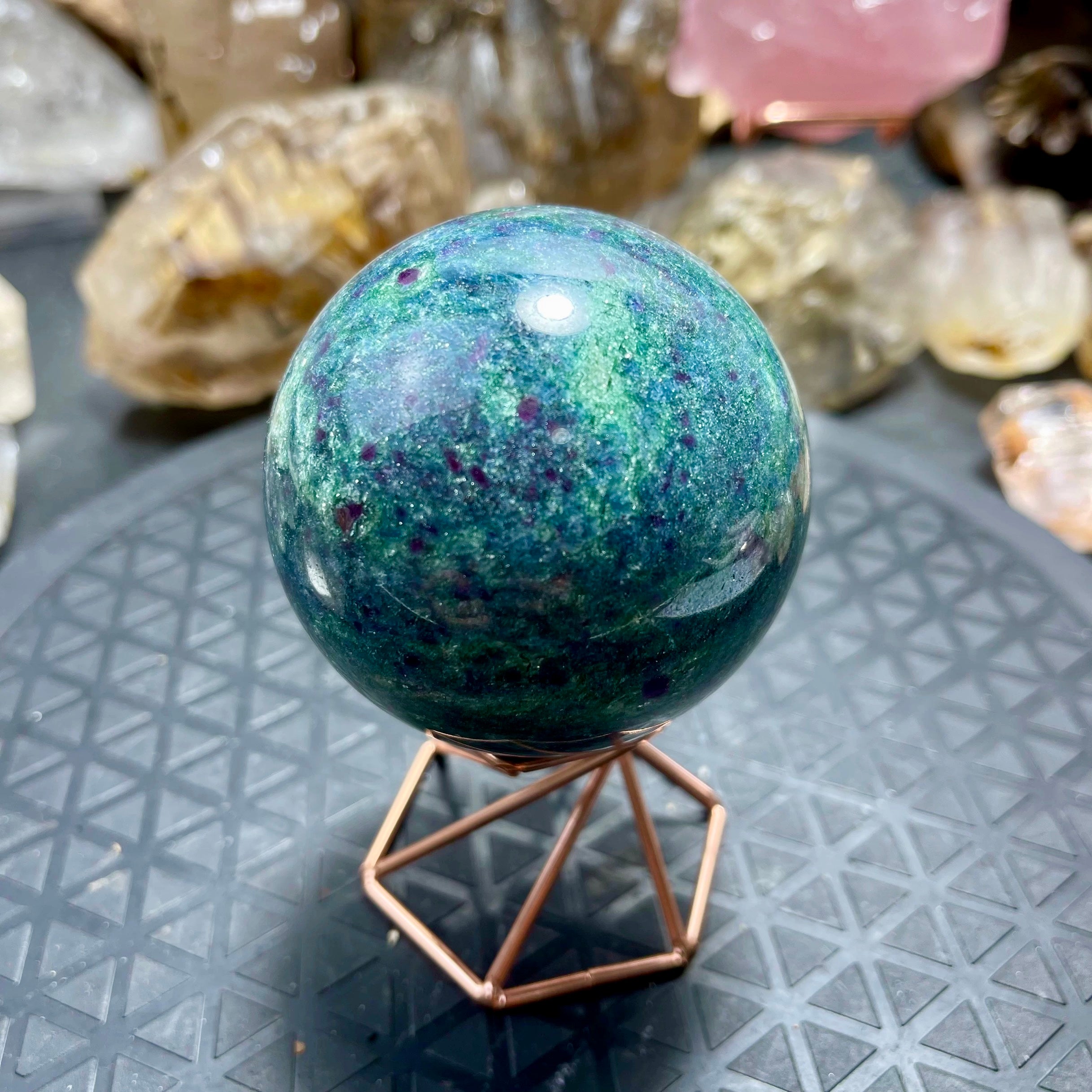 ruby kyanite sphere