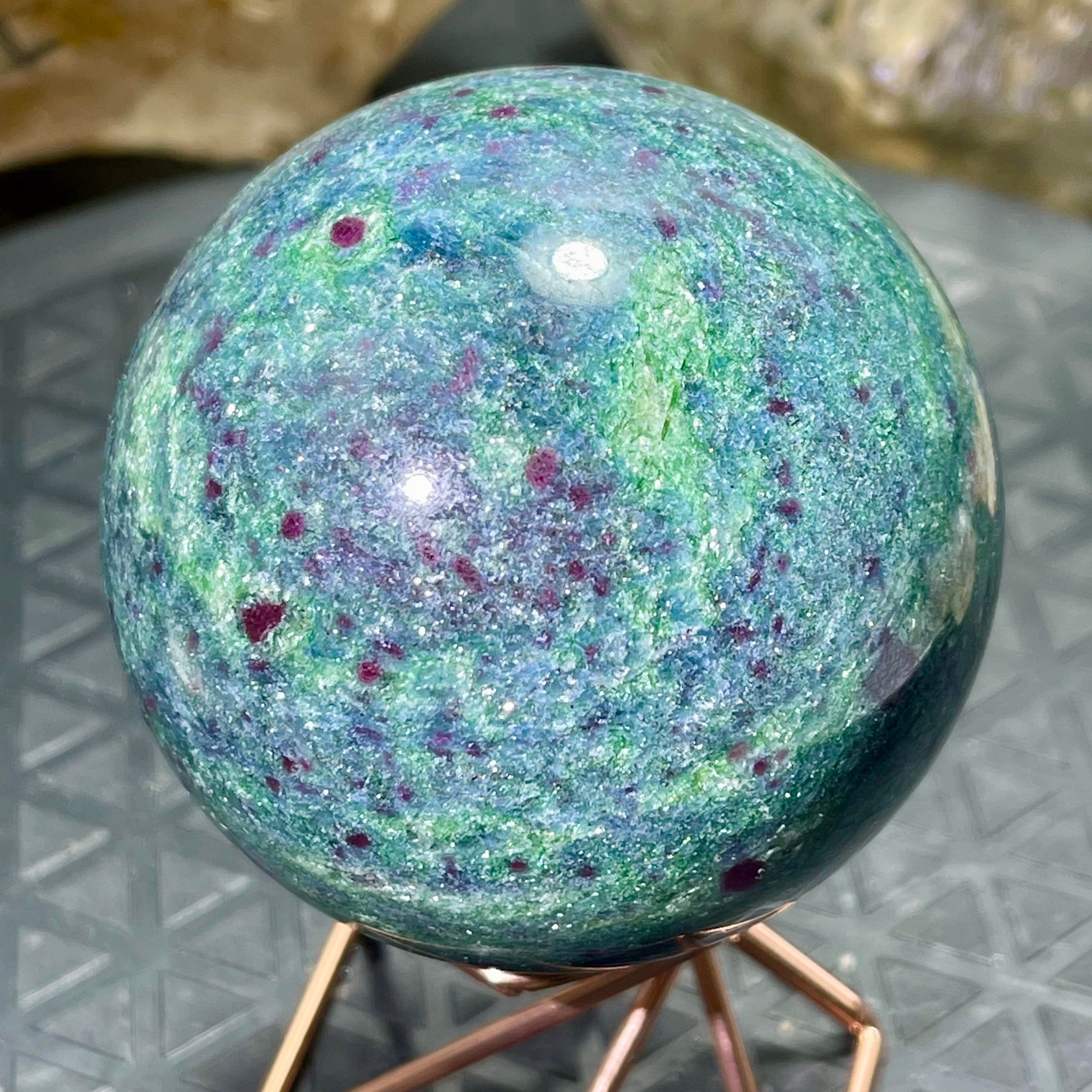 ruby kyanite sphere