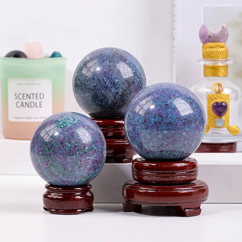 ruby kyanite sphere