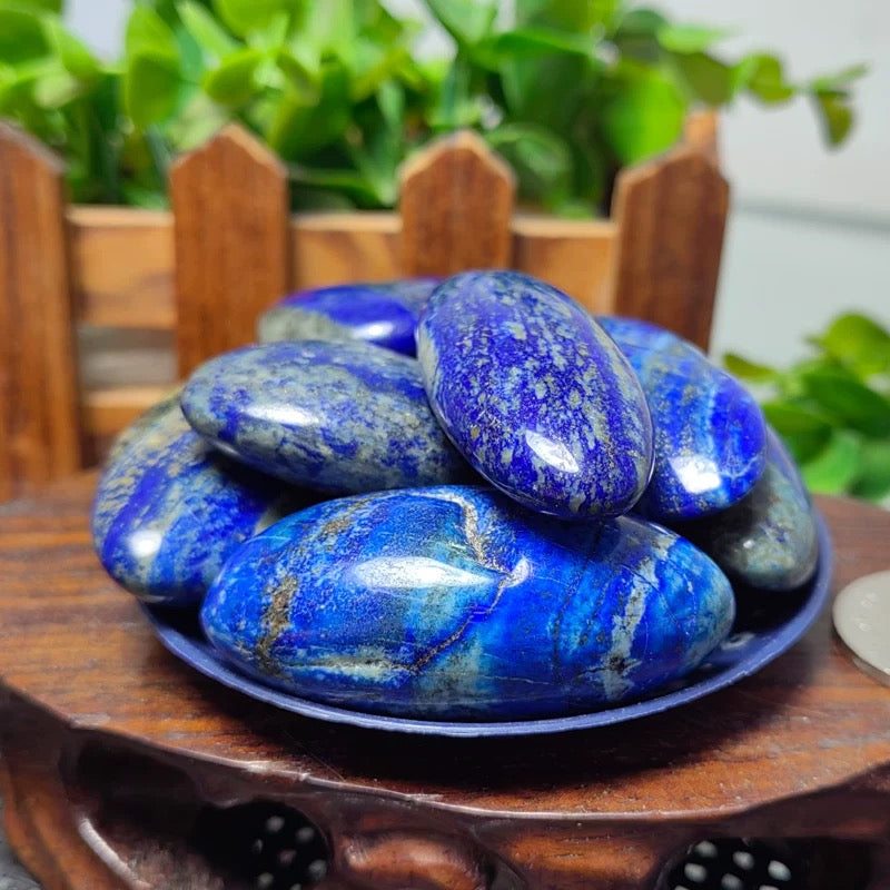 Lapis palm stone and chip stone