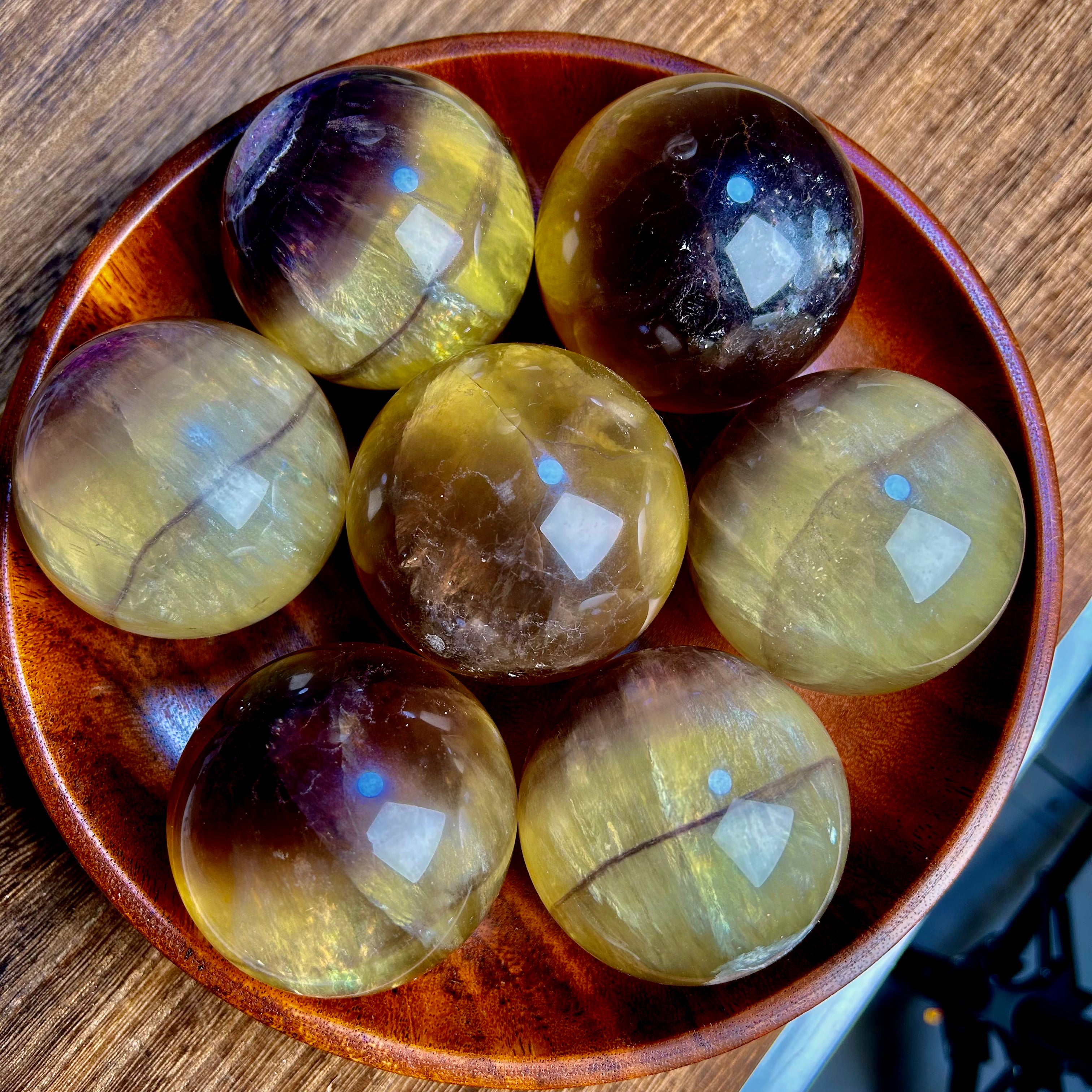 Brown fluorite sphere