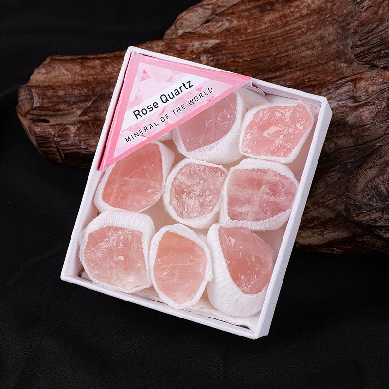 Raw mineral gift box