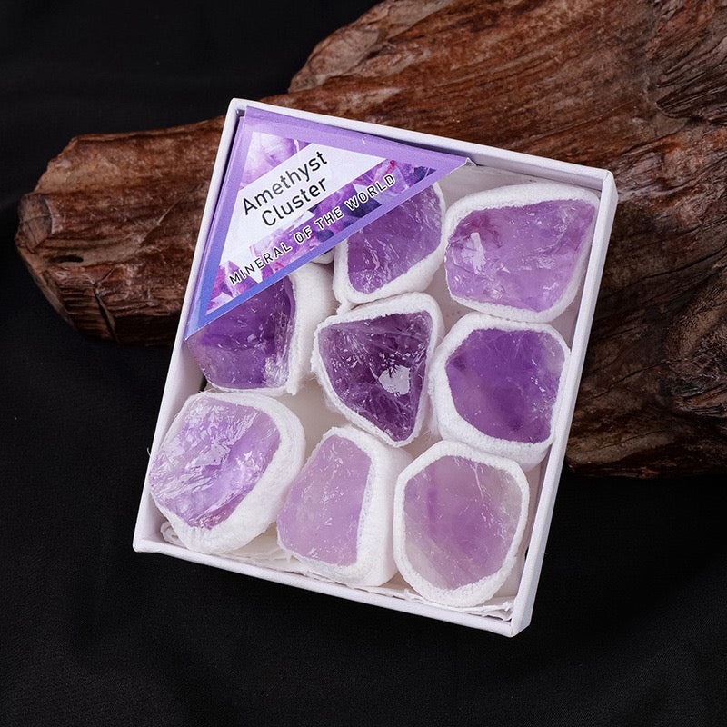 Raw mineral gift box