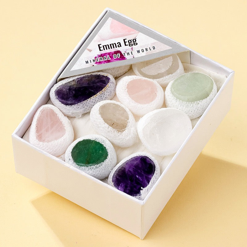 Raw mineral gift box