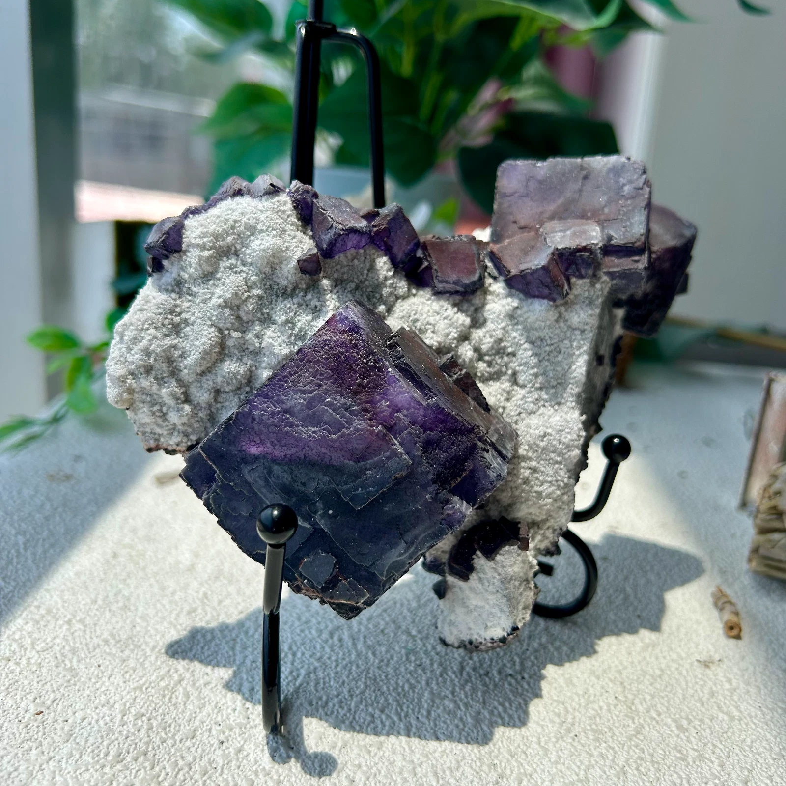 725g Natural purple cubic fluorite Mineral Specimen Display Inner Mongolia