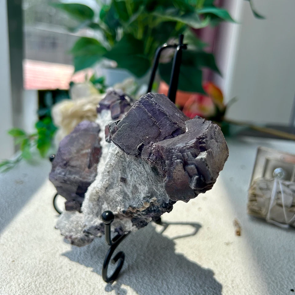 725g Natural purple cubic fluorite Mineral Specimen Display Inner Mongolia